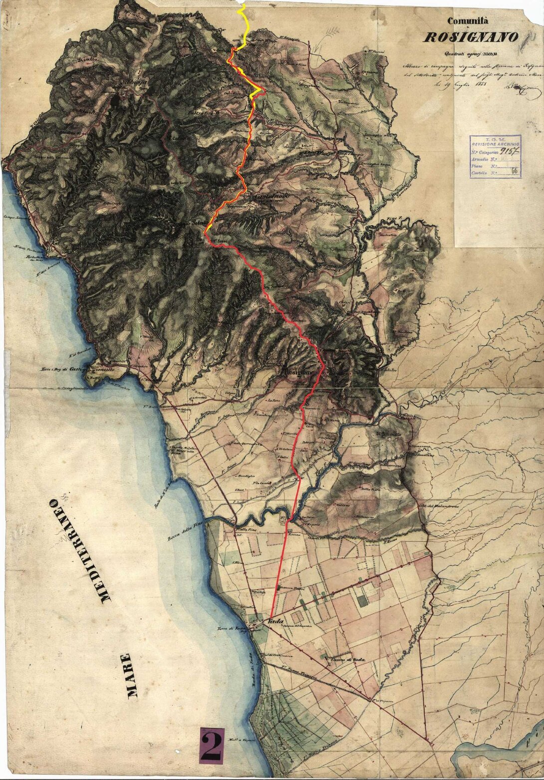 carta del 1858 carta IGM del 1858